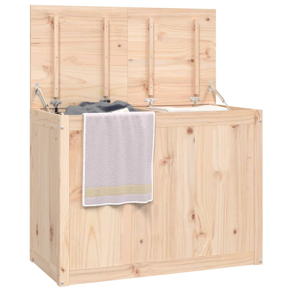 vidaXL Cutie de rufe, 88,5x44x66 cm, lemn masiv de pin vidaXL Cutie de rufe, 88,5x44x66 cm, lemn masiv de pin