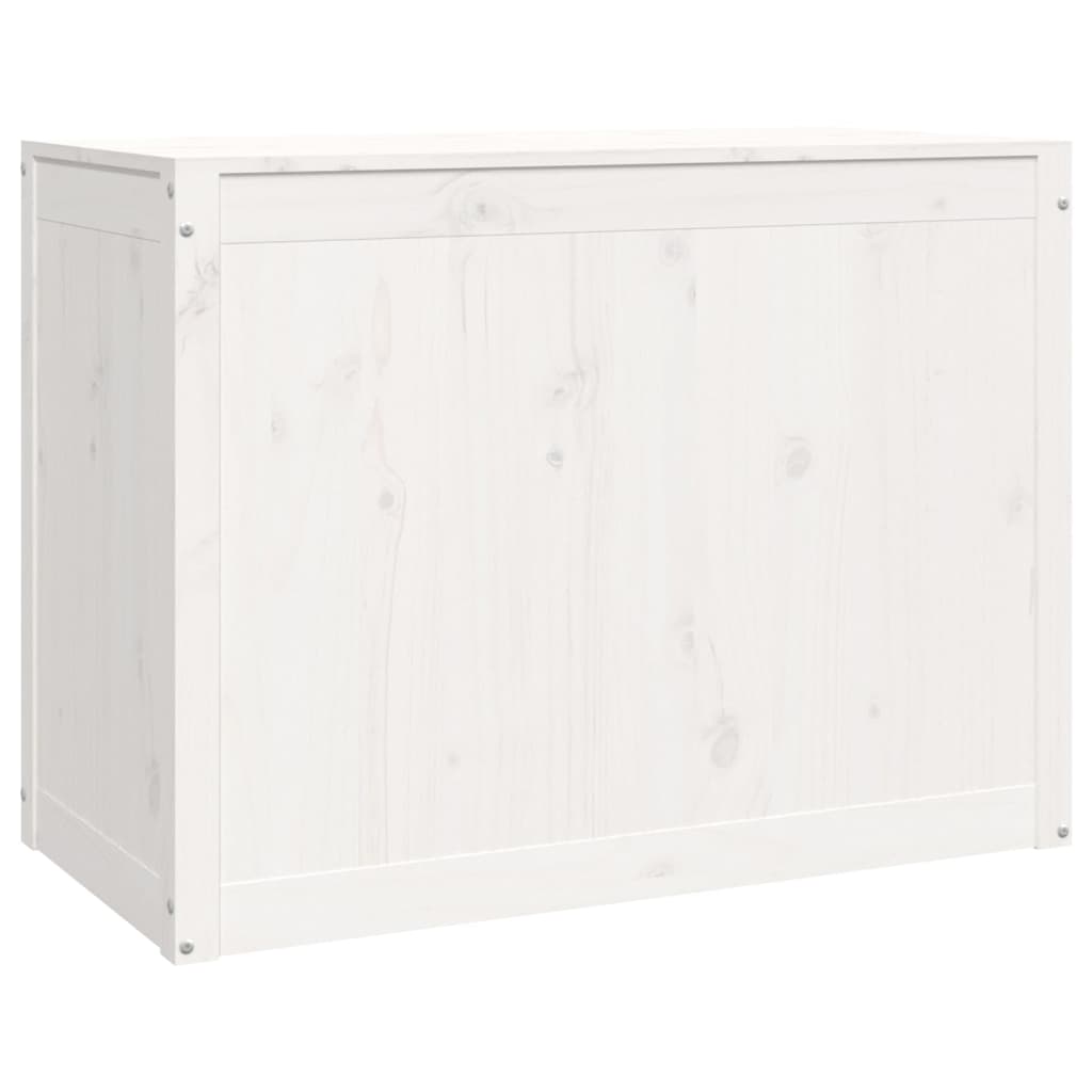 vidaXL Cutie de rufe, alb, 88,5x44x66 cm, lemn masiv de pin vidaXL Cutie de rufe, alb, 88,5x44x66 cm, lemn masiv de pin