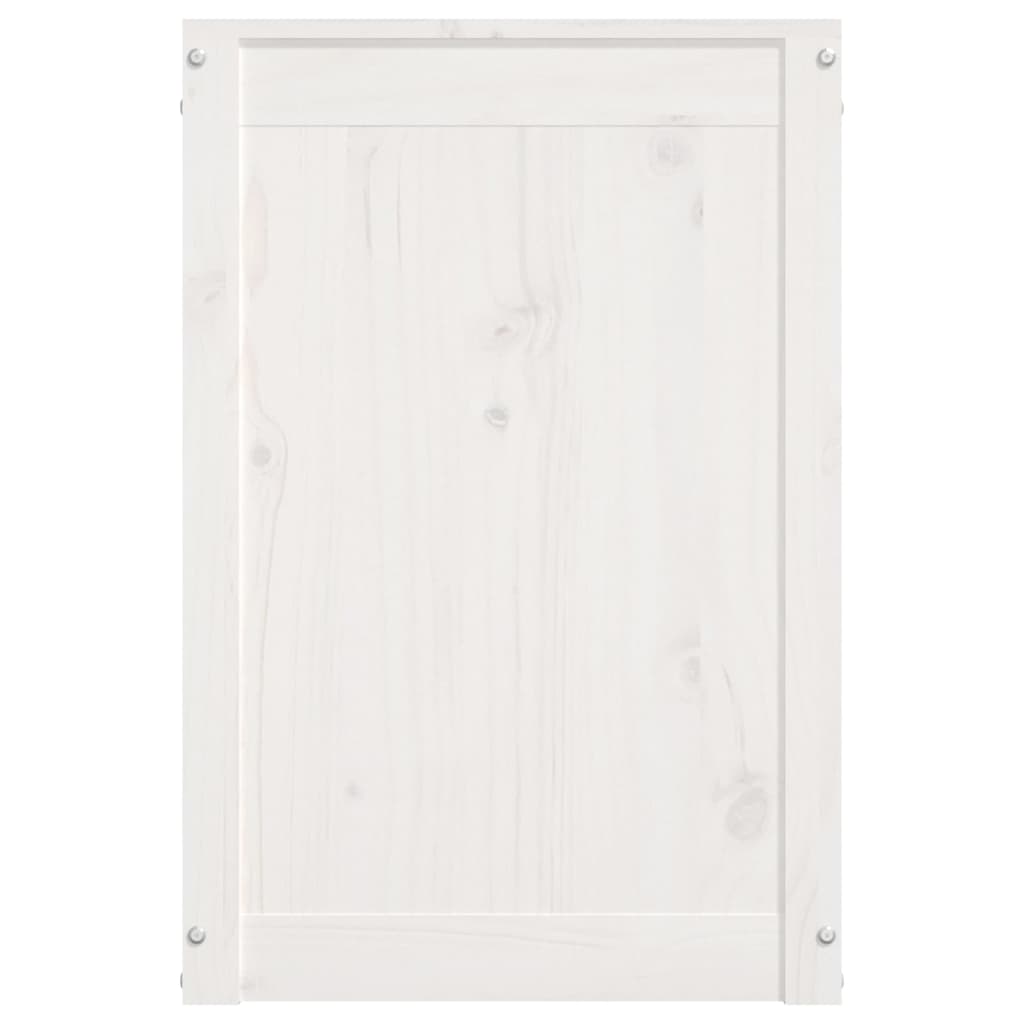 vidaXL Cutie de rufe, alb, 88,5x44x66 cm, lemn masiv de pin vidaXL Cutie de rufe, alb, 88,5x44x66 cm, lemn masiv de pin