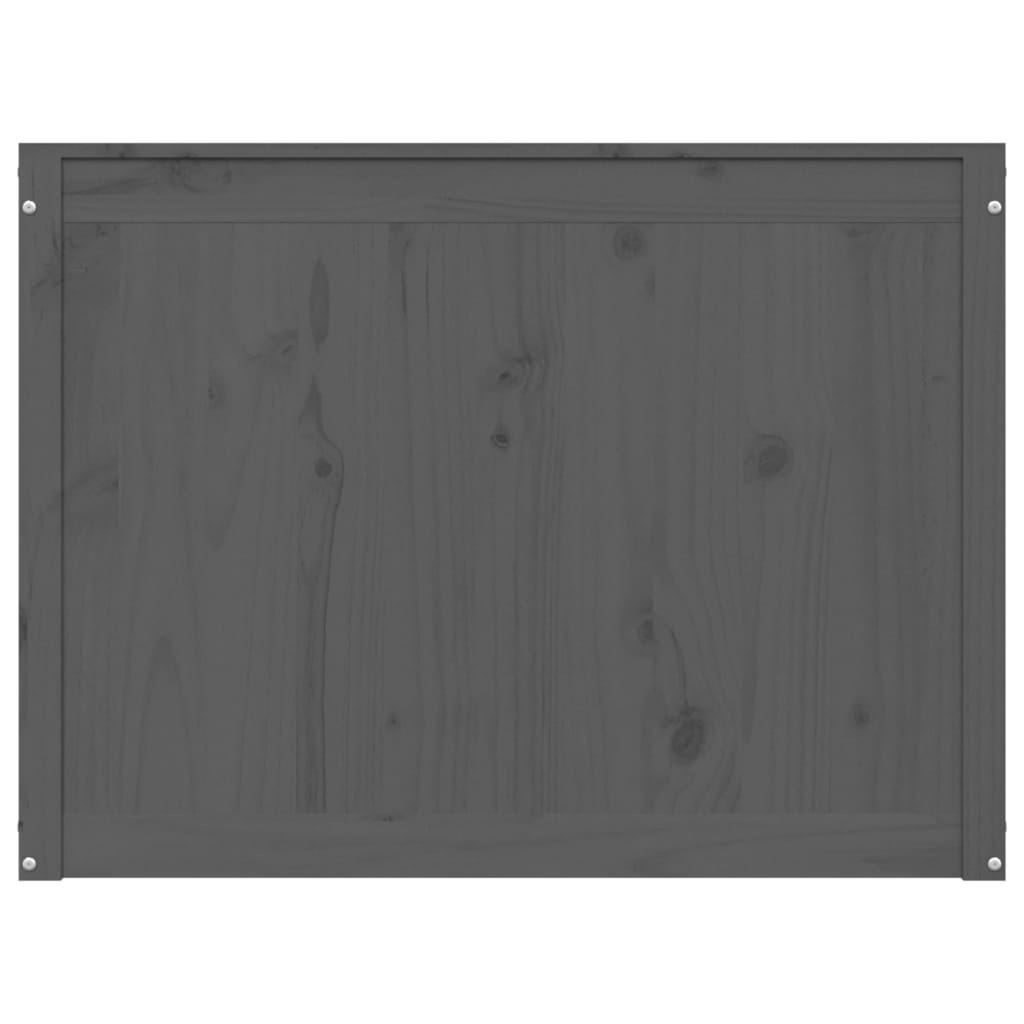 vidaXL Cutie de rufe, gri, 88,5x44x66 cm, lemn masiv de pin vidaXL Cutie de rufe, gri, 88,5x44x66 cm, lemn masiv de pin