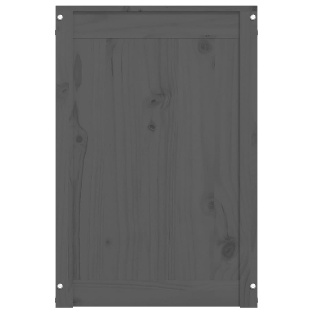 vidaXL Cutie de rufe, gri, 88,5x44x66 cm, lemn masiv de pin vidaXL Cutie de rufe, gri, 88,5x44x66 cm, lemn masiv de pin