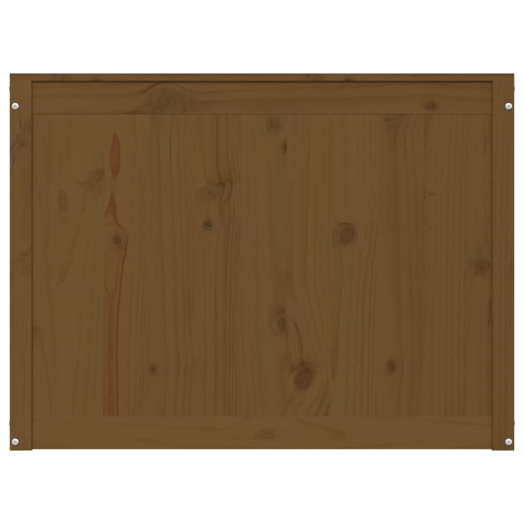 vidaXL Cutie de rufe, maro miere, 88,5x44x66 cm, lemn masiv de pin vidaXL Cutie de rufe, maro miere, 88,5x44x66 cm, lemn masiv de pin