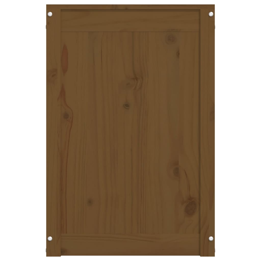 vidaXL Cutie de rufe, maro miere, 88,5x44x66 cm, lemn masiv de pin vidaXL Cutie de rufe, maro miere, 88,5x44x66 cm, lemn masiv de pin