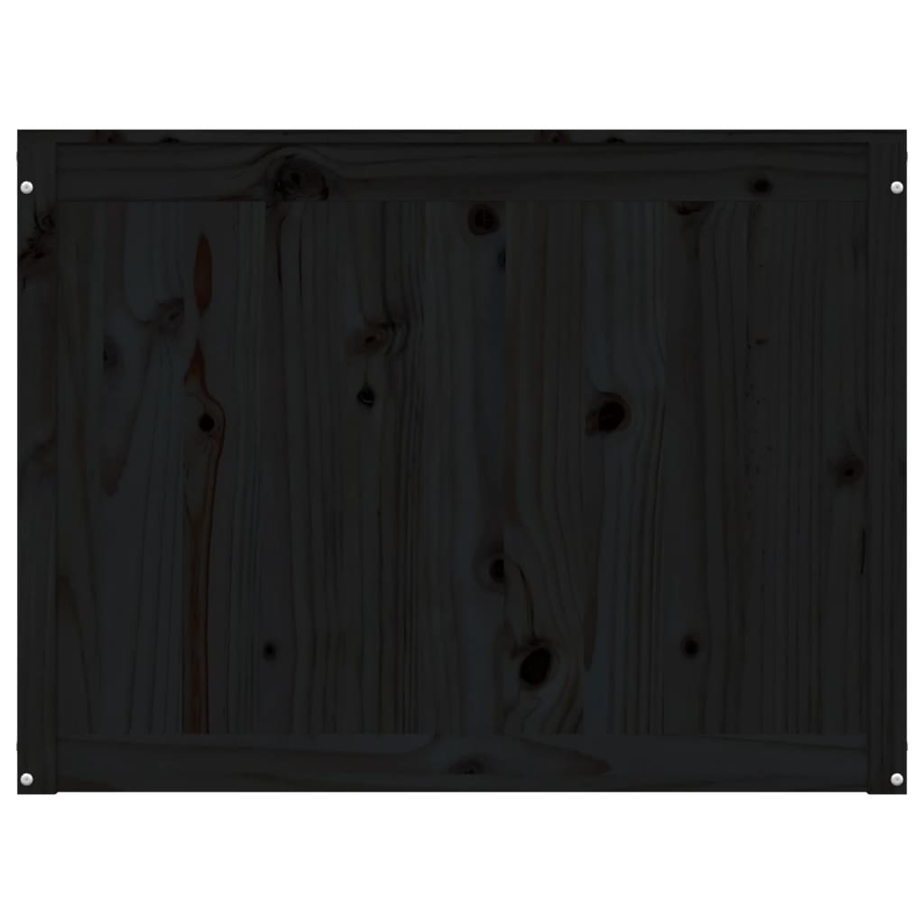 vidaXL Cutie de rufe, negru, 88,5x44x66 cm, lemn masiv de pin vidaXL Cutie de rufe, negru, 88,5x44x66 cm, lemn masiv de pin