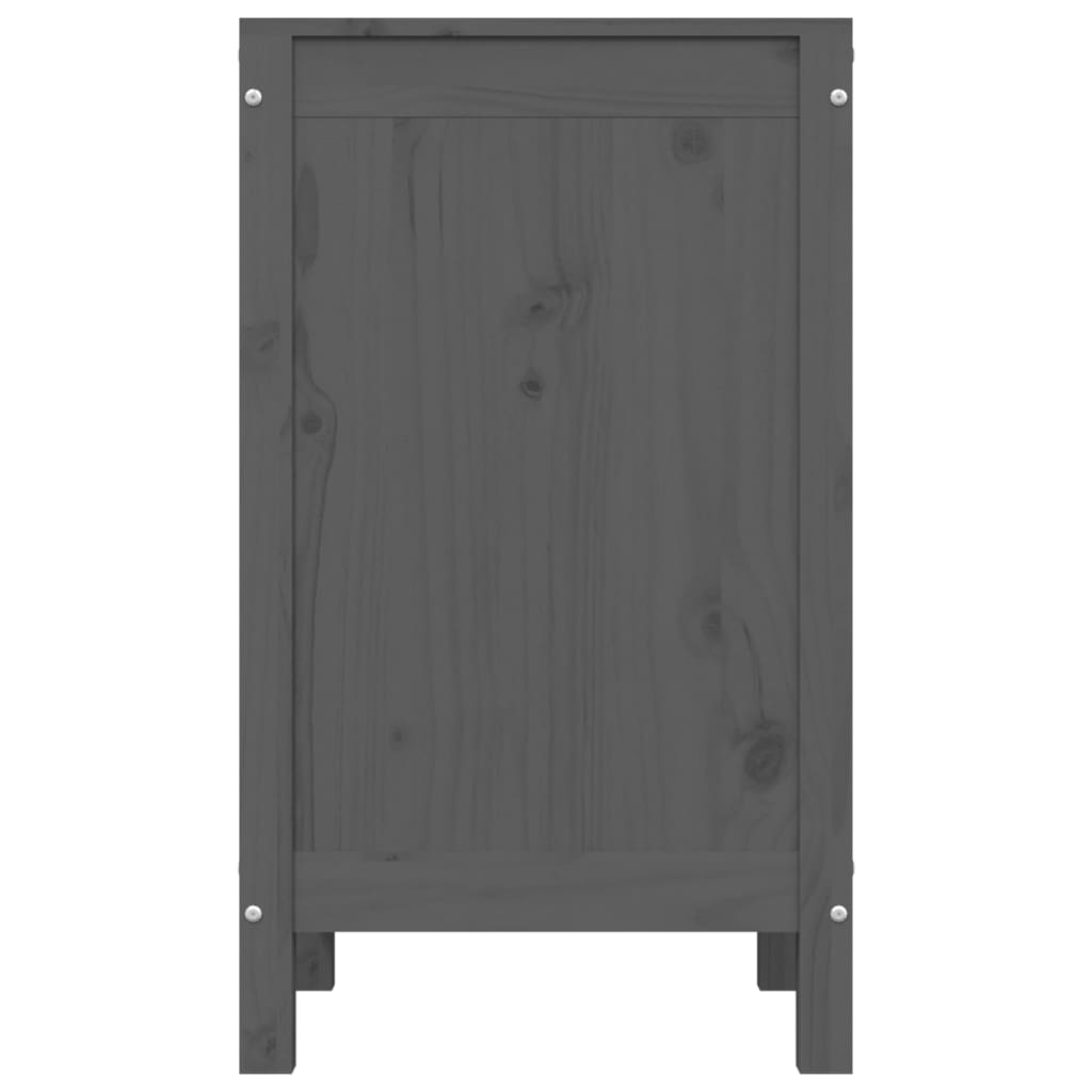 vidaXL Cutie de rufe, gri, 44x44x76 cm, lemn masiv de pin vidaXL Cutie de rufe, gri, 44x44x76 cm, lemn masiv de pin