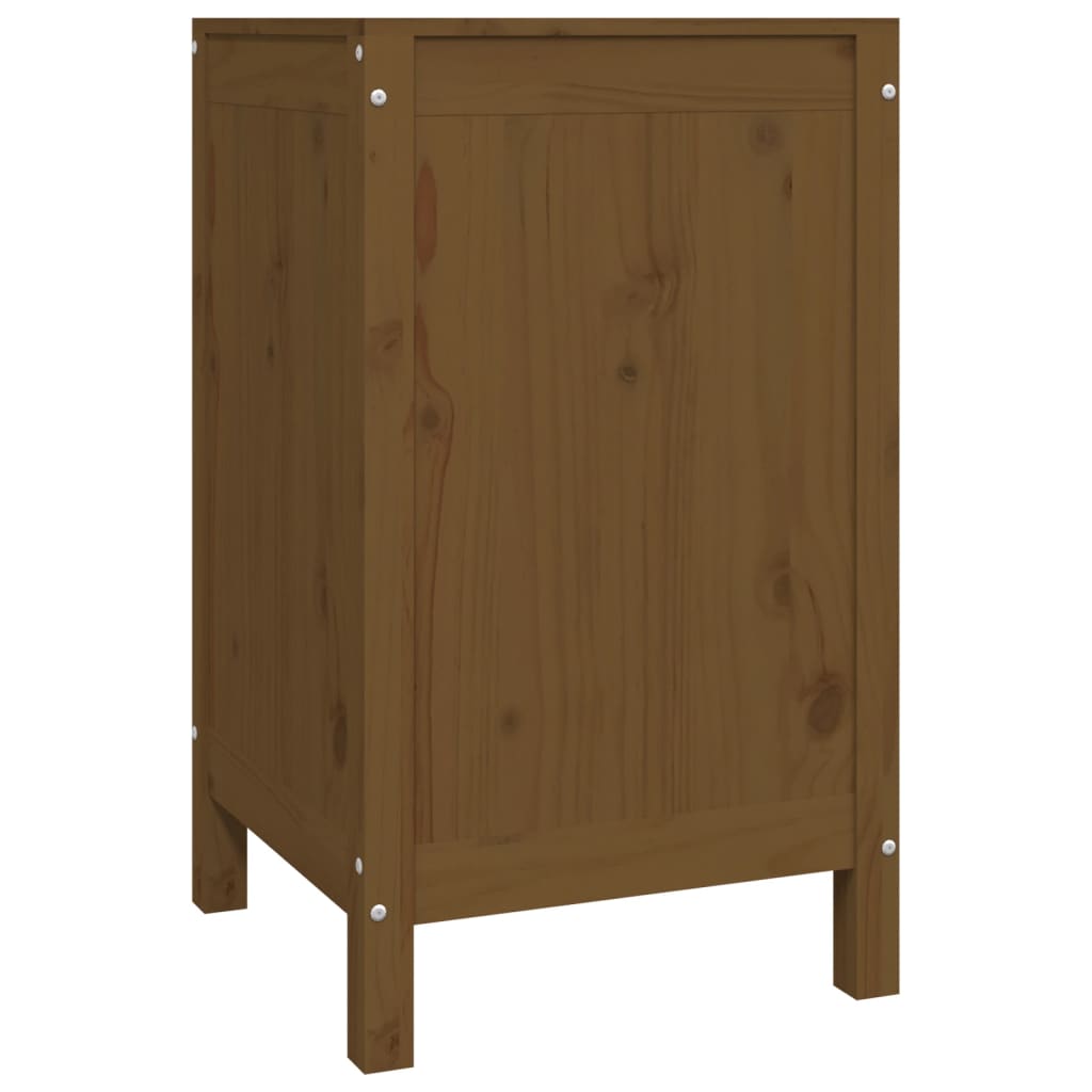 vidaXL Cutie de rufe, maro miere, 44x44x76 cm, lemn masiv de pin vidaXL Cutie de rufe, maro miere, 44x44x76 cm, lemn masiv de pin