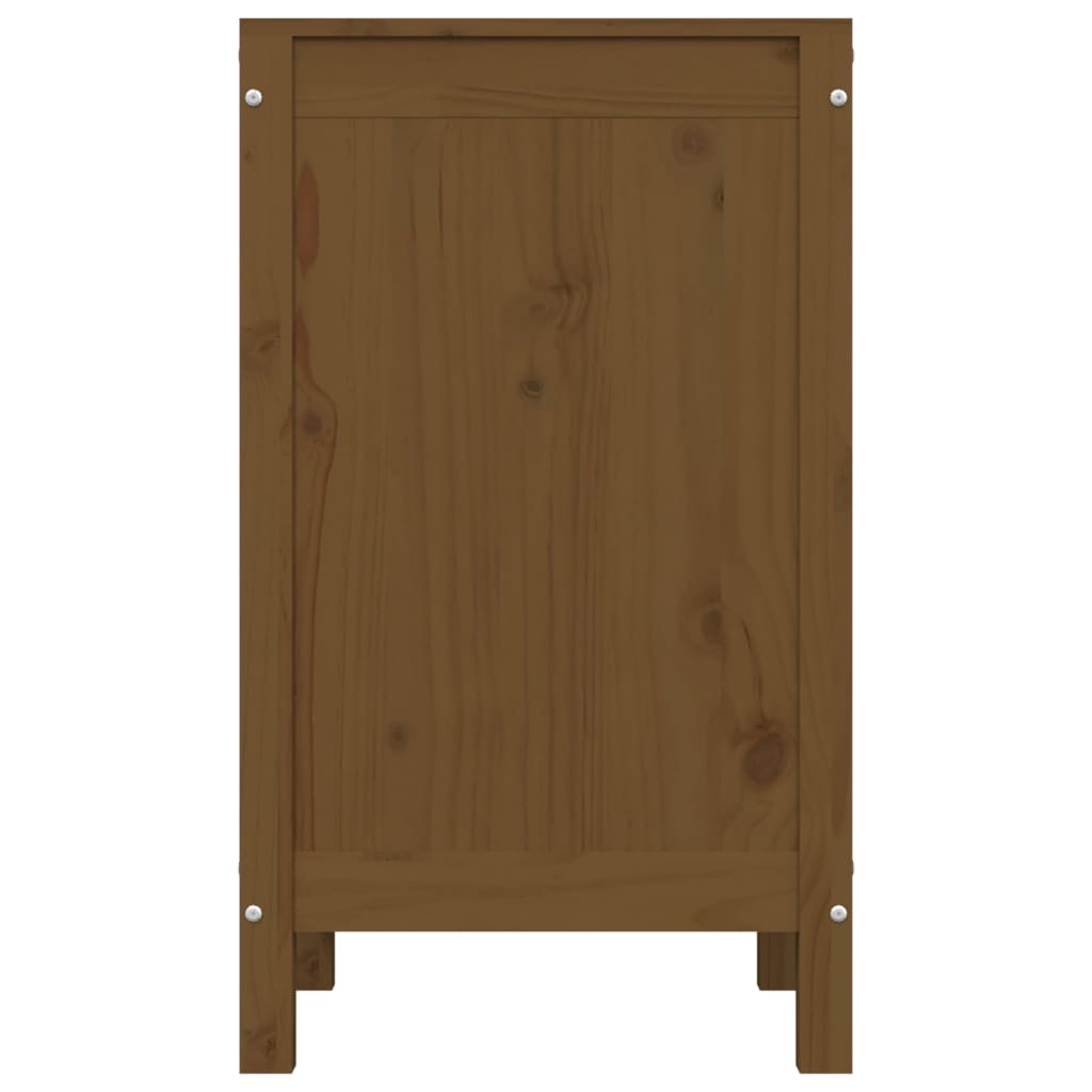 vidaXL Cutie de rufe, maro miere, 44x44x76 cm, lemn masiv de pin vidaXL Cutie de rufe, maro miere, 44x44x76 cm, lemn masiv de pin
