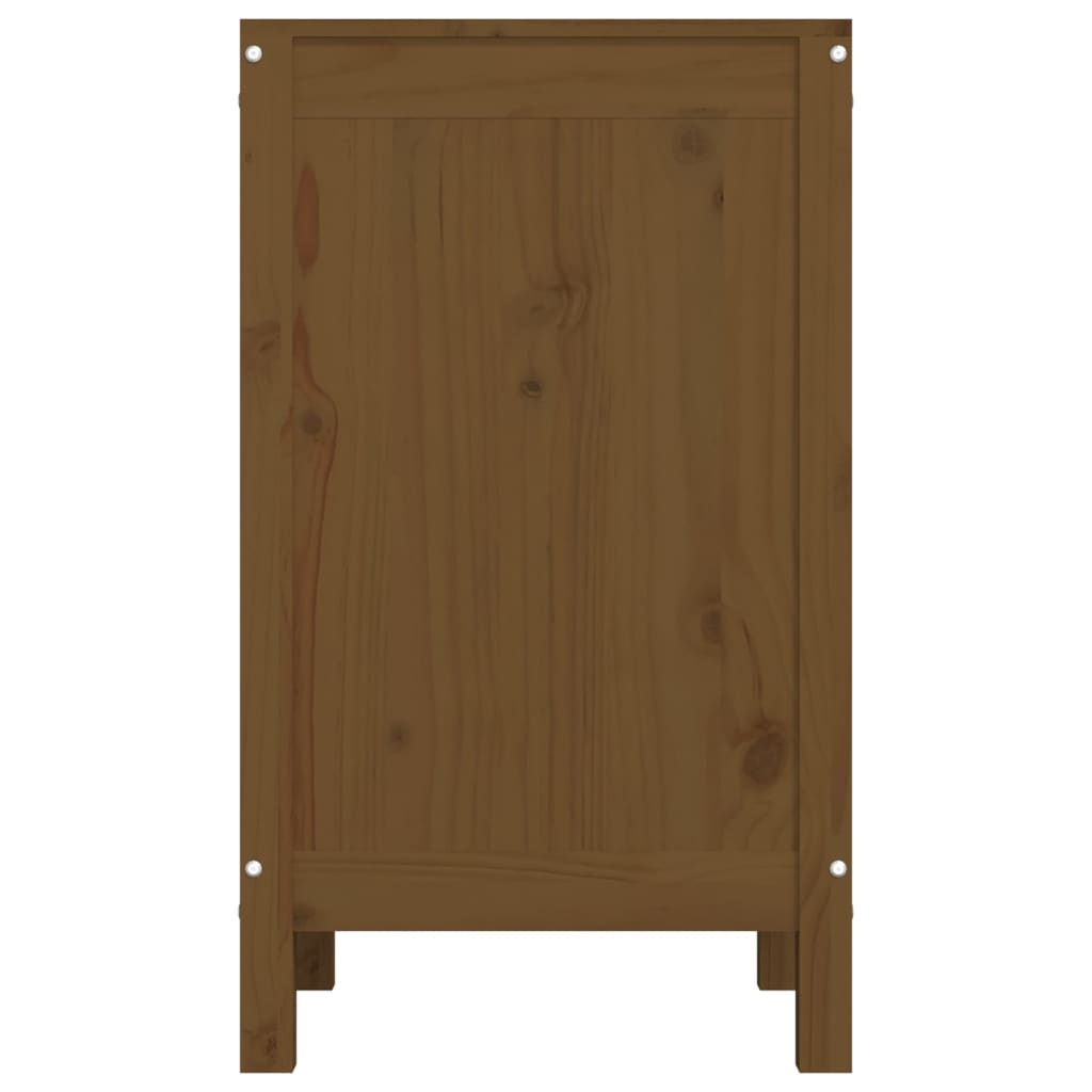 vidaXL Cutie de rufe, maro miere, 44x44x76 cm, lemn masiv de pin vidaXL Cutie de rufe, maro miere, 44x44x76 cm, lemn masiv de pin