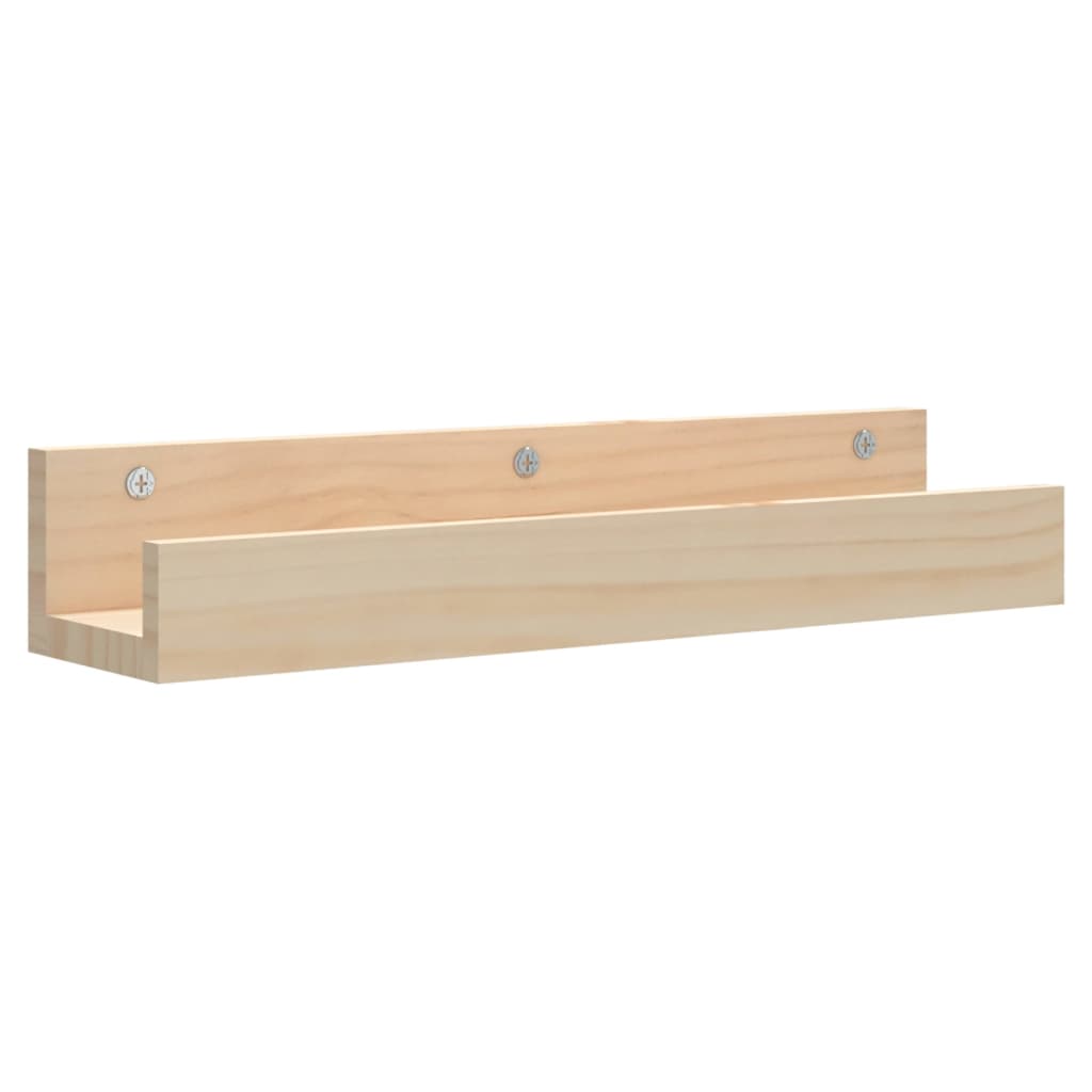 vidaXL Rafturi de perete, 2 buc., 50x12x9 cm, lemn masiv de pin