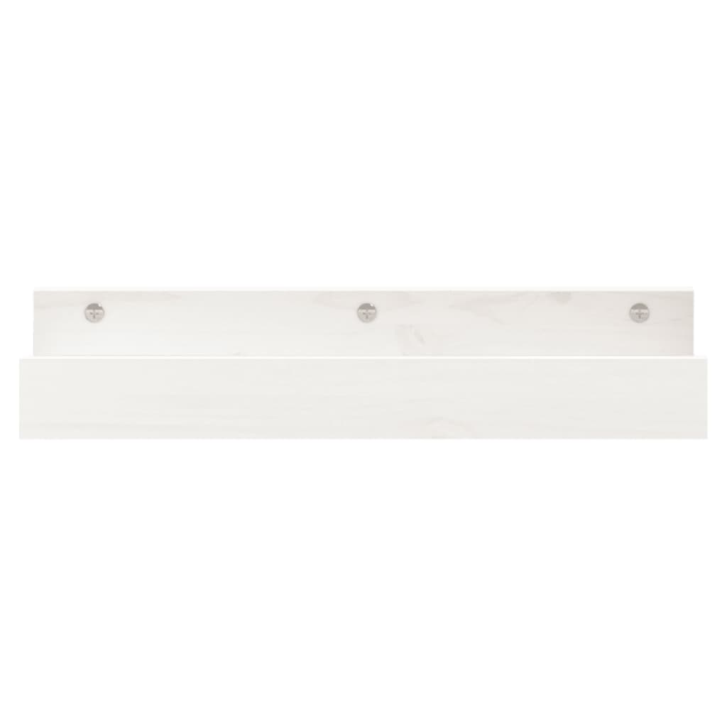vidaXL Rafturi de perete, 2 buc., alb, 50x12x9 cm, lemn masiv de pin