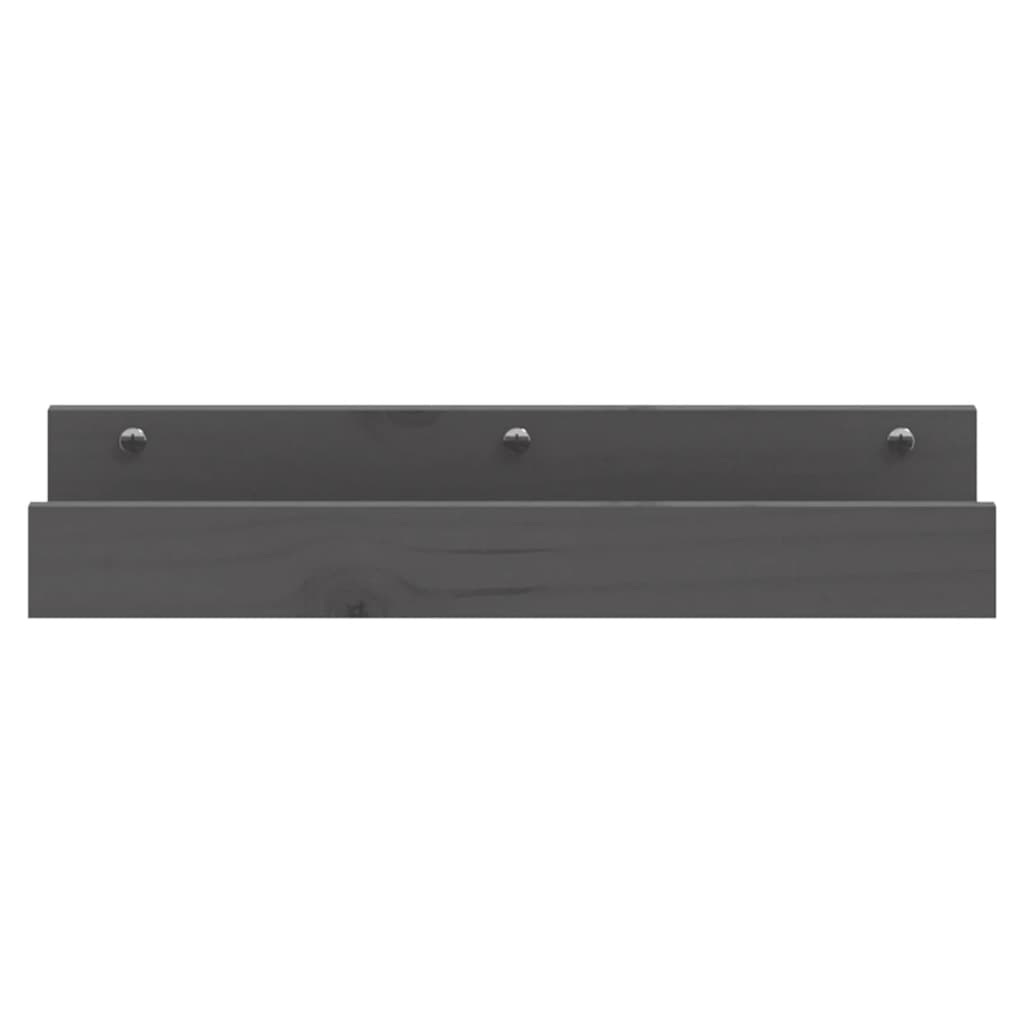 vidaXL Rafturi de perete, 2 buc., gri, 50x12x9 cm, lemn masiv de pin vidaXL Rafturi de perete, 2 buc., gri, 50x12x9 cm, lemn masiv de pin