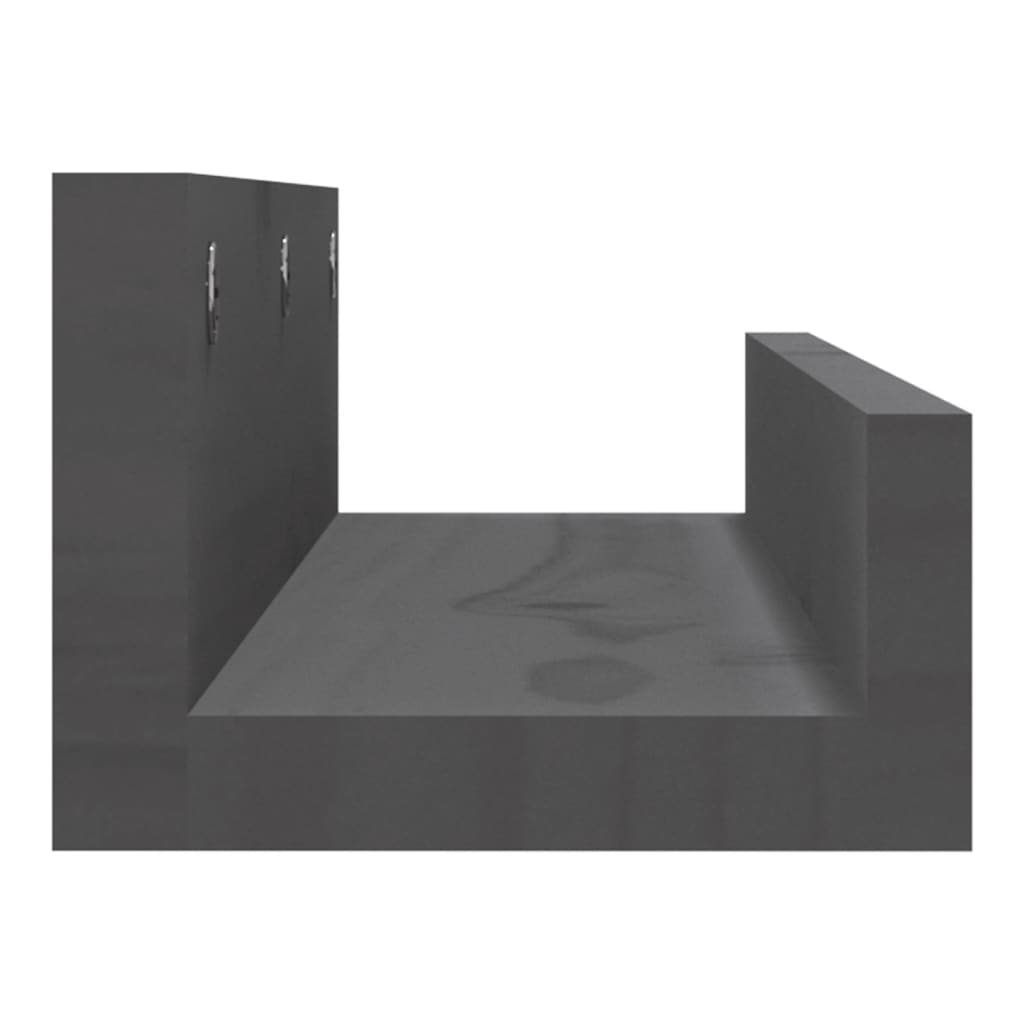 vidaXL Rafturi de perete, 2 buc., gri, 50x12x9 cm, lemn masiv de pin vidaXL Rafturi de perete, 2 buc., gri, 50x12x9 cm, lemn masiv de pin