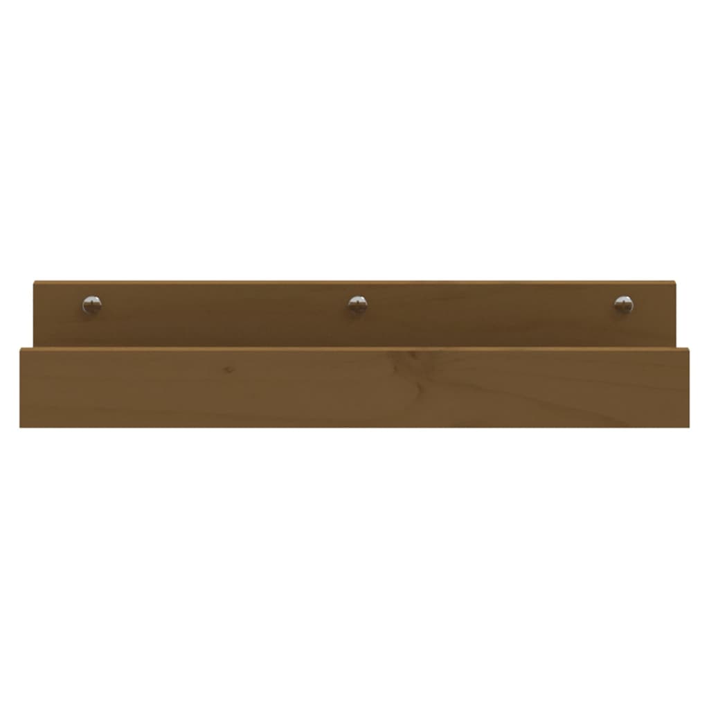 vidaXL Rafturi de perete 2 buc. maro miere 50x12x9 cm lemn masiv pin vidaXL Rafturi de perete 2 buc. maro miere 50x12x9 cm lemn masiv pin