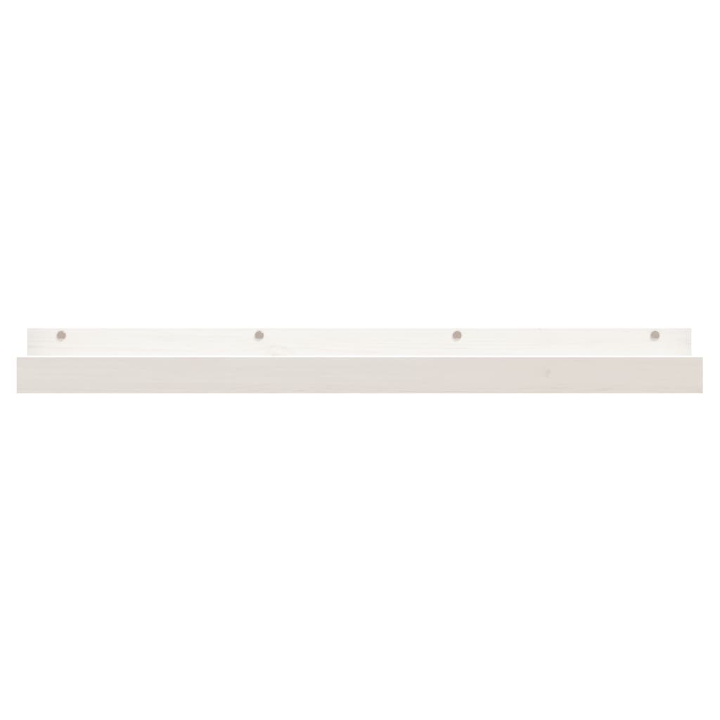 vidaXL Rafturi de perete, 2 buc., alb, 110x12x9 cm, lemn masiv de pin vidaXL Rafturi de perete, 2 buc., alb, 110x12x9 cm, lemn masiv de pin