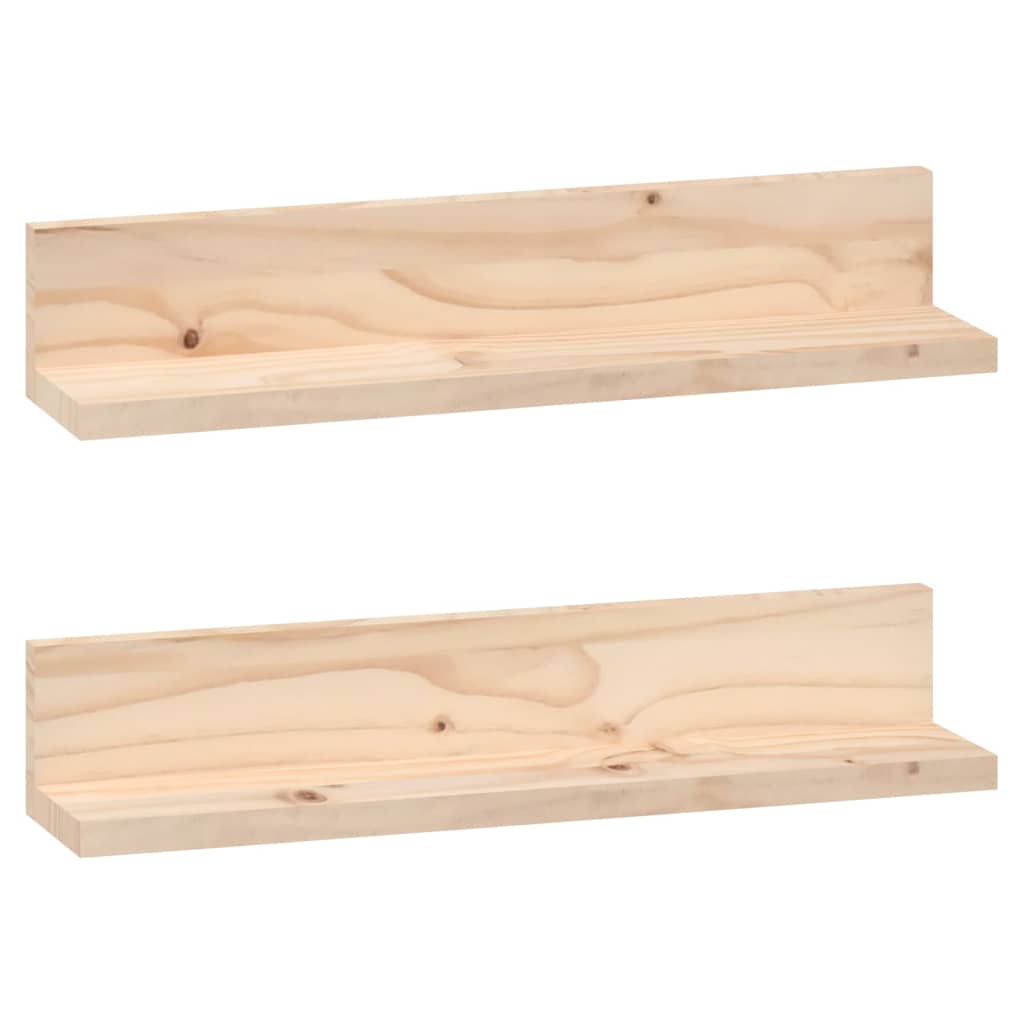 vidaXL Rafturi de perete, 2 buc., 50x11x9 cm, lemn masiv de pin