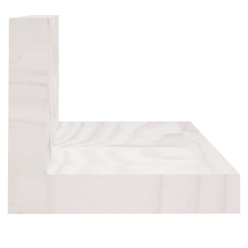 vidaXL Rafturi de perete, 2 buc., alb, 50x11x9 cm, lemn masiv de pin