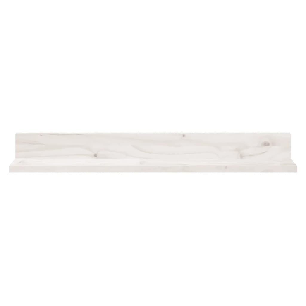 vidaXL Rafturi de perete, 2 buc., alb, 80x11x9 cm, lemn masiv de pin vidaXL Rafturi de perete, 2 buc., alb, 80x11x9 cm, lemn masiv de pin