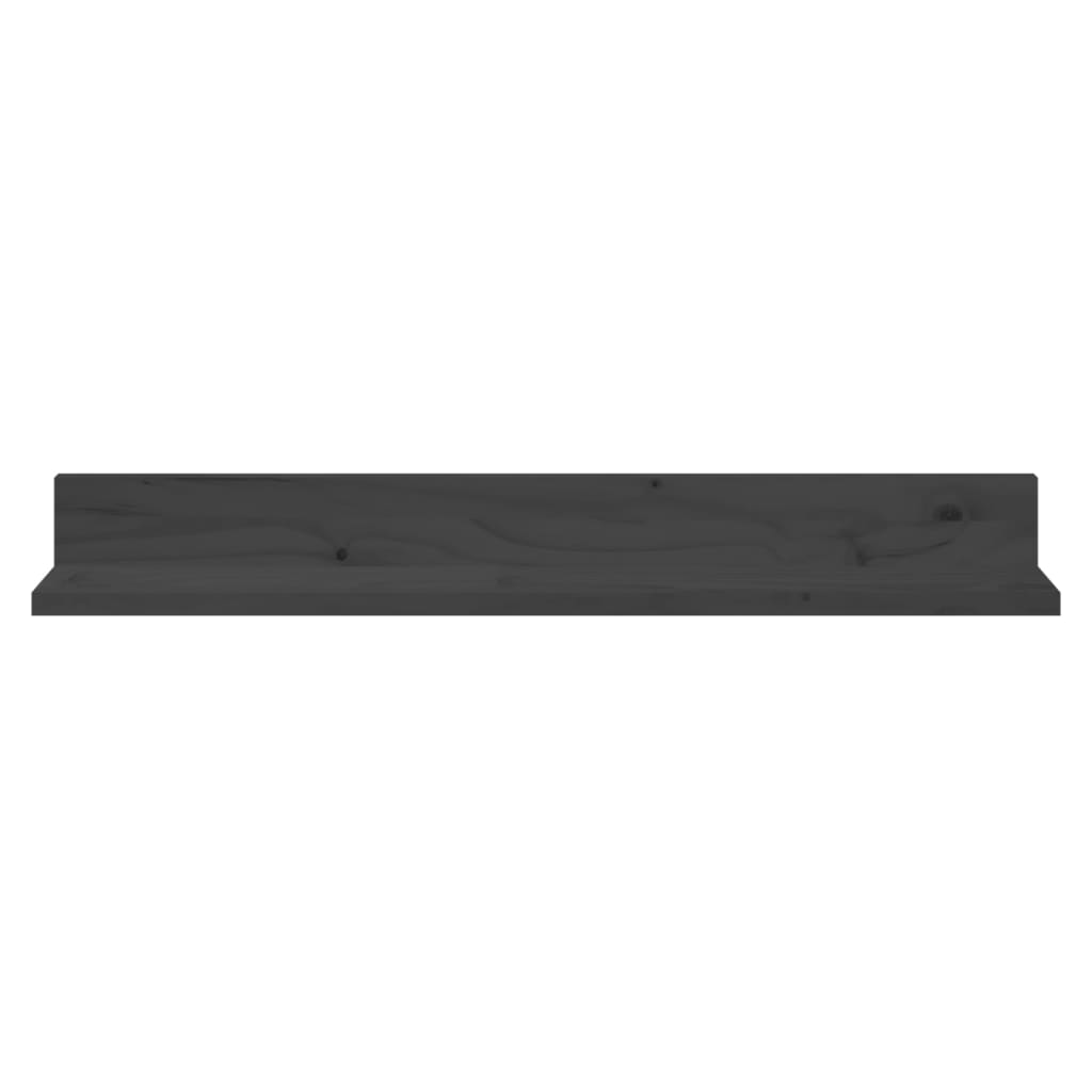 vidaXL Rafturi de perete, 2 buc., gri, 80x11x9 cm, lemn masiv de pin vidaXL Rafturi de perete, 2 buc., gri, 80x11x9 cm, lemn masiv de pin