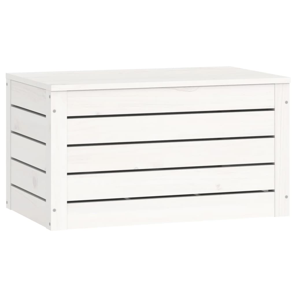 vidaXL Cutie de depozitare, alb, 59,5x36,5x33 cm, lemn masiv de pin vidaXL Cutie de depozitare, alb, 59,5x36,5x33 cm, lemn masiv de pin