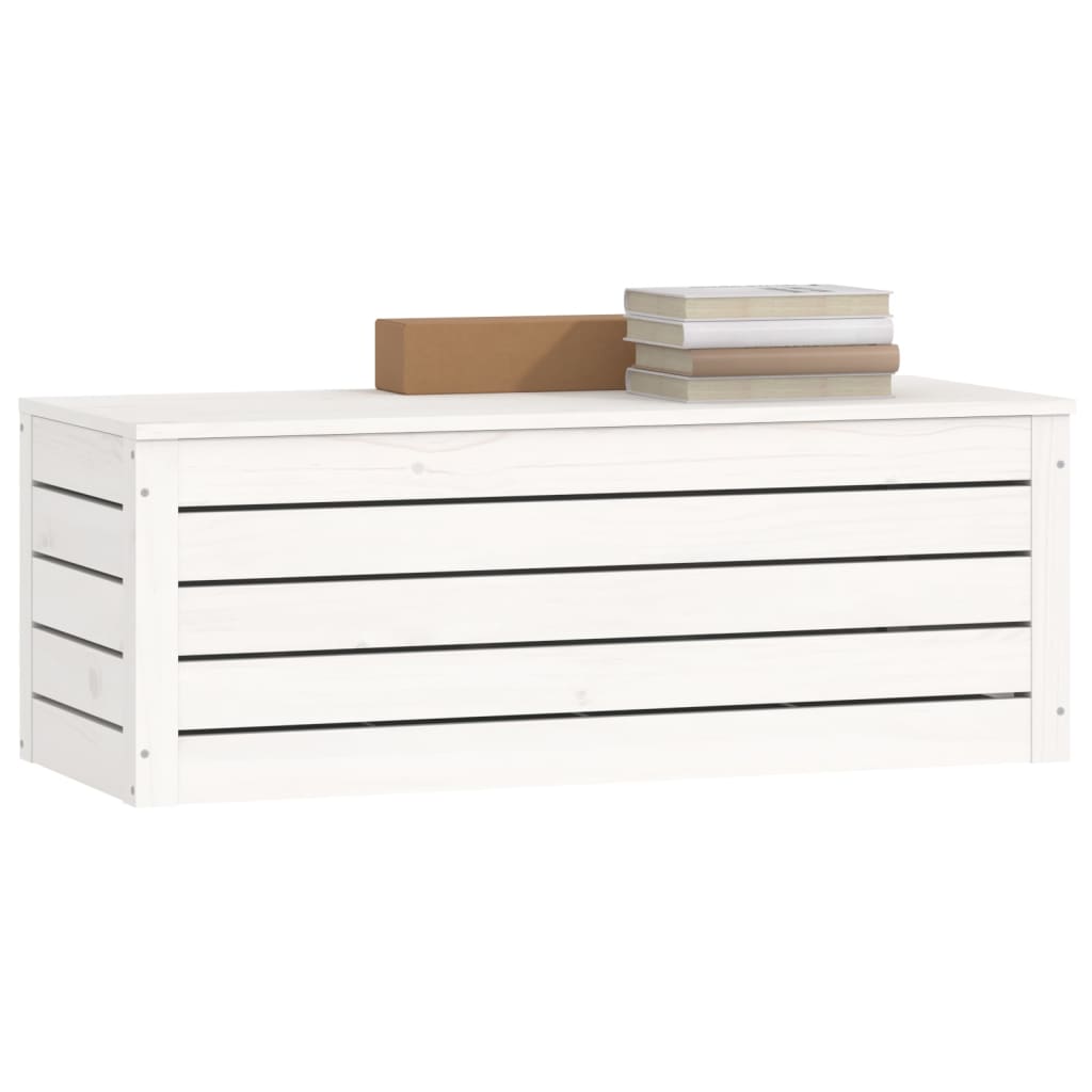 vidaXL Cutie de depozitare, alb, 89x36,5x33 cm, lemn masiv de pin vidaXL Cutie de depozitare, alb, 89x36,5x33 cm, lemn masiv de pin