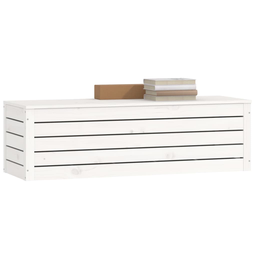 vidaXL Cutie de depozitare, alb, 109x36,5x33 cm, lemn masiv de pin vidaXL Cutie de depozitare, alb, 109x36,5x33 cm, lemn masiv de pin