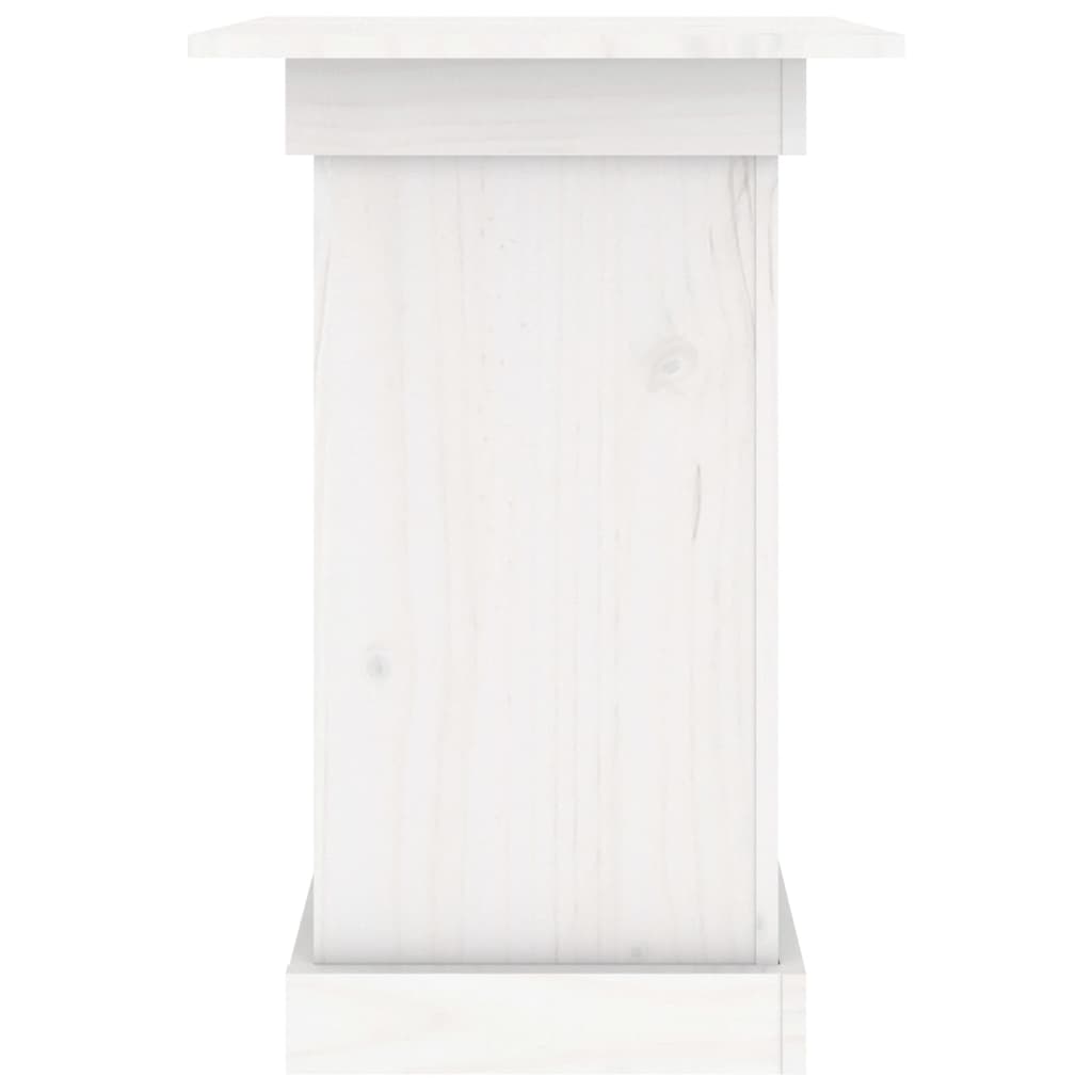vidaXL Suport pentru flori, alb, 40x40x60 cm, lemn masiv de pin vidaXL Suport pentru flori, alb, 40x40x60 cm, lemn masiv de pin