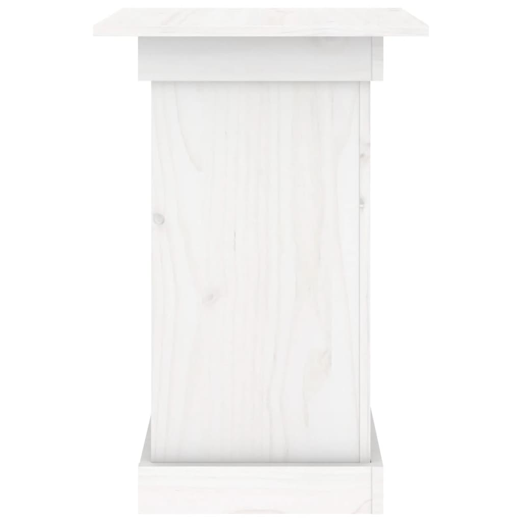 vidaXL Suport pentru flori, alb, 40x40x60 cm, lemn masiv de pin vidaXL Suport pentru flori, alb, 40x40x60 cm, lemn masiv de pin