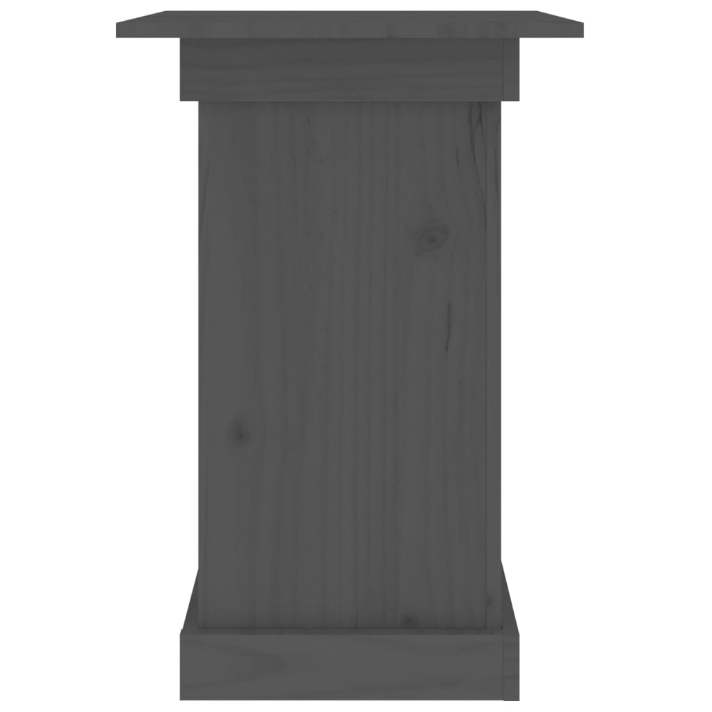 vidaXL Suport pentru flori, gri, 40x40x60 cm, lemn masiv de pin vidaXL Suport pentru flori, gri, 40x40x60 cm, lemn masiv de pin