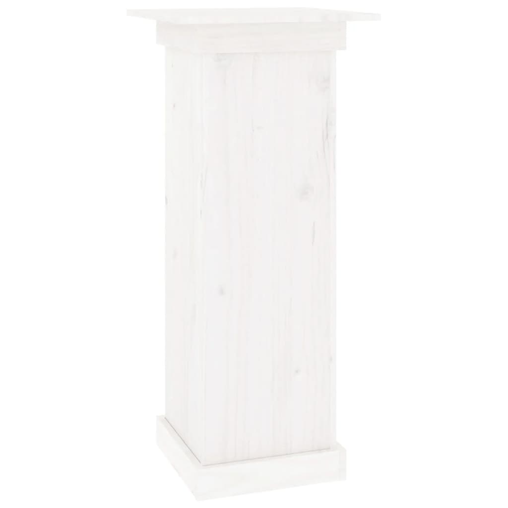 vidaXL Suport pentru flori, alb, 40x40x90 cm, lemn masiv de pin