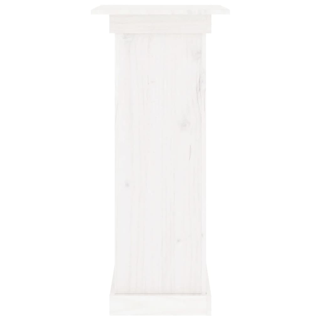 vidaXL Suport pentru flori, alb, 40x40x90 cm, lemn masiv de pin