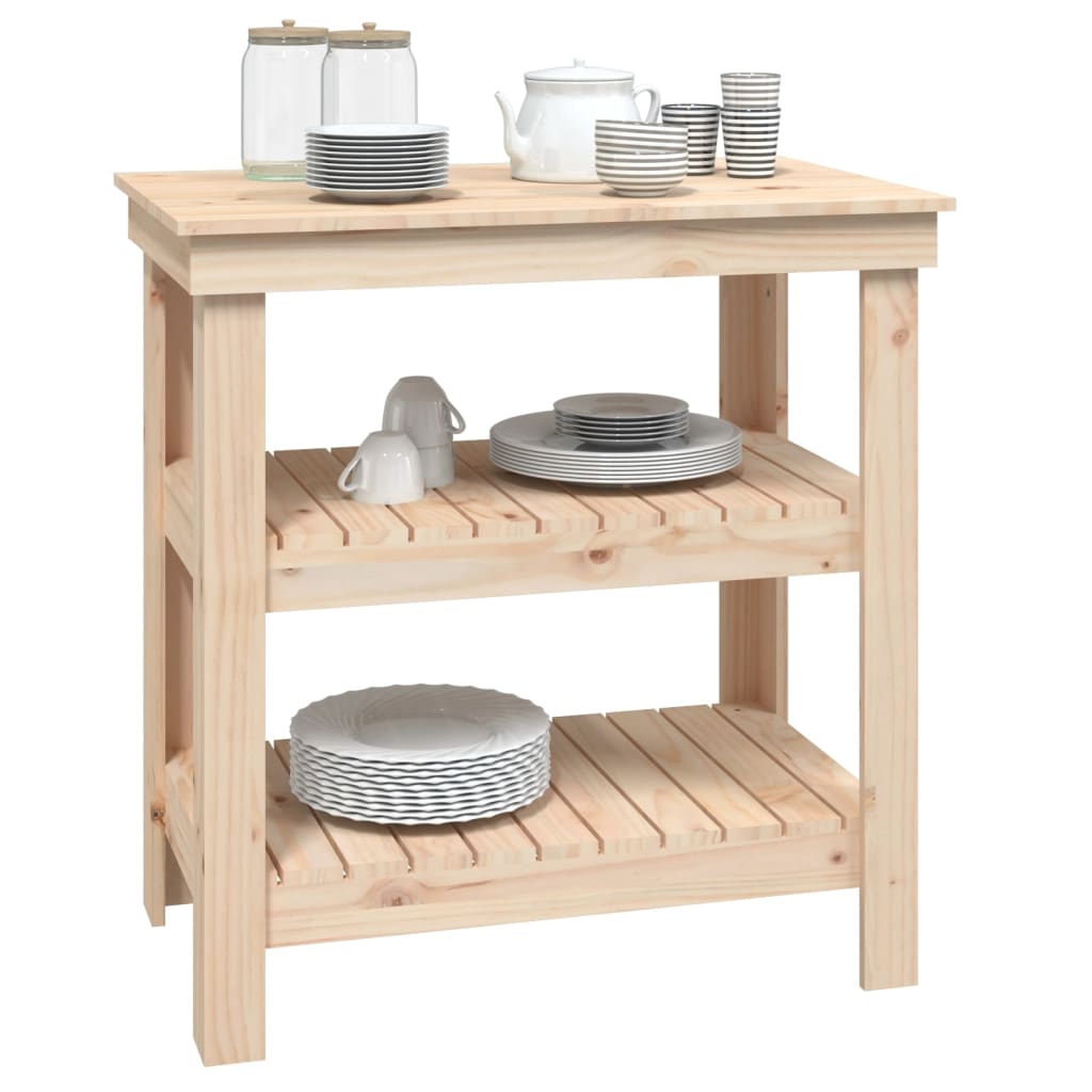 vidaXL Banc de lucru, 78,5x50x80 cm, lemn masiv pin vidaXL Banc de lucru, 78,5x50x80 cm, lemn masiv pin