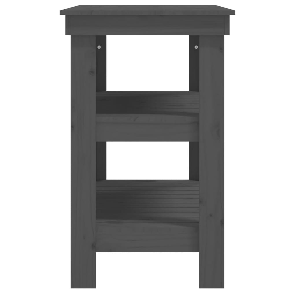 vidaXL Banc de lucru, gri, 78,5x50x80 cm, lemn masiv pin vidaXL Banc de lucru, gri, 78,5x50x80 cm, lemn masiv pin