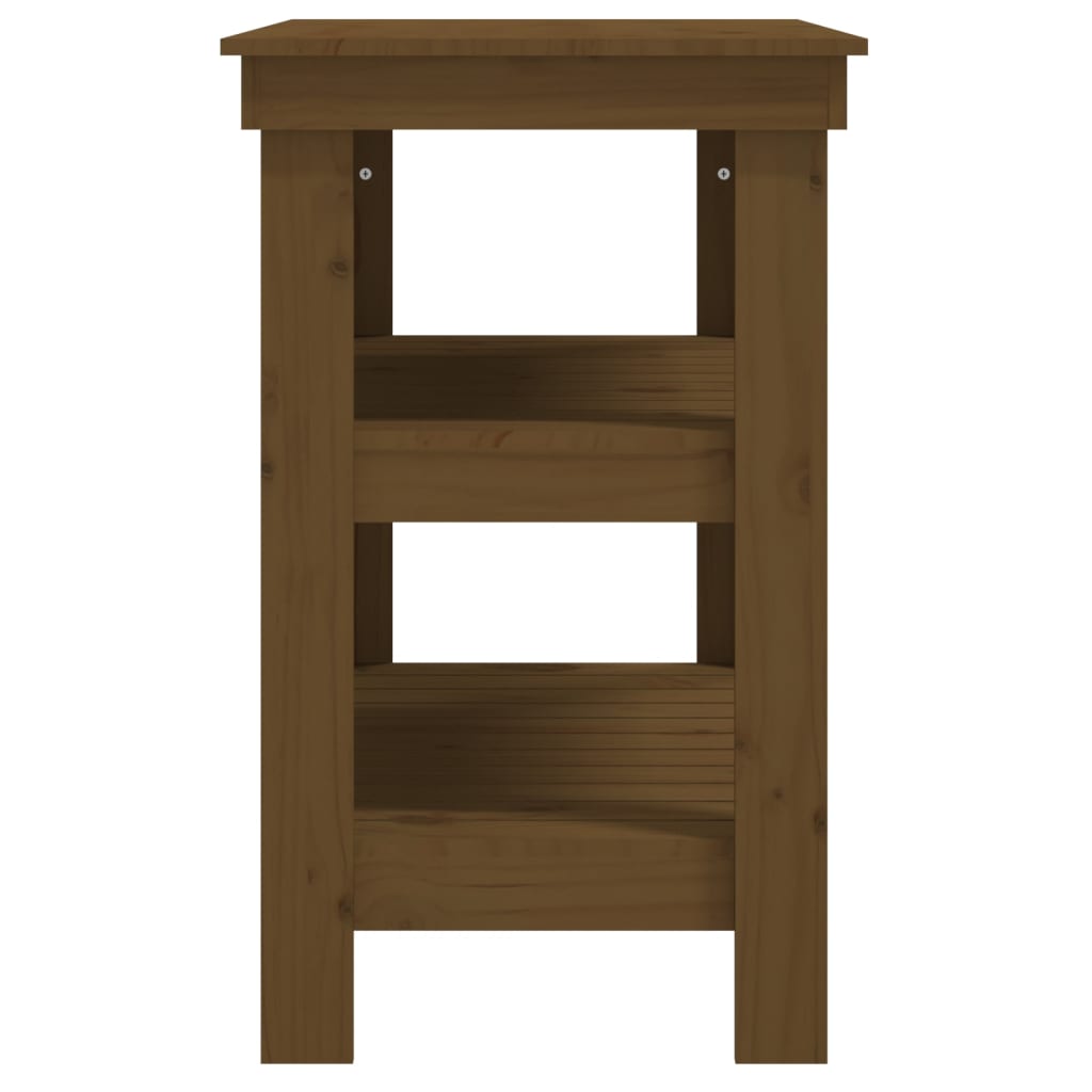 vidaXL Banc de lucru, maro miere, 78,5x50x80 cm, lemn masiv pin vidaXL Banc de lucru, maro miere, 78,5x50x80 cm, lemn masiv pin