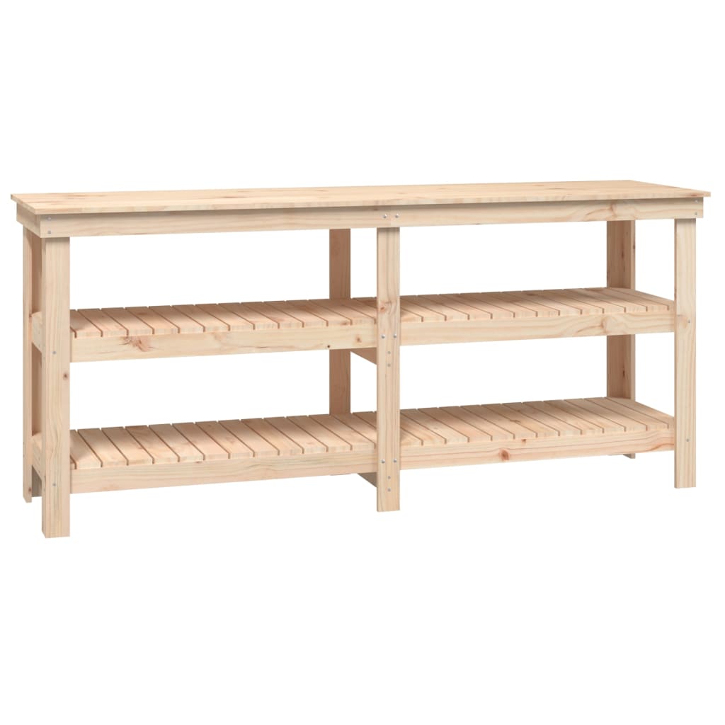 vidaXL Banc de lucru, 181x50x80 cm, lemn masiv pin