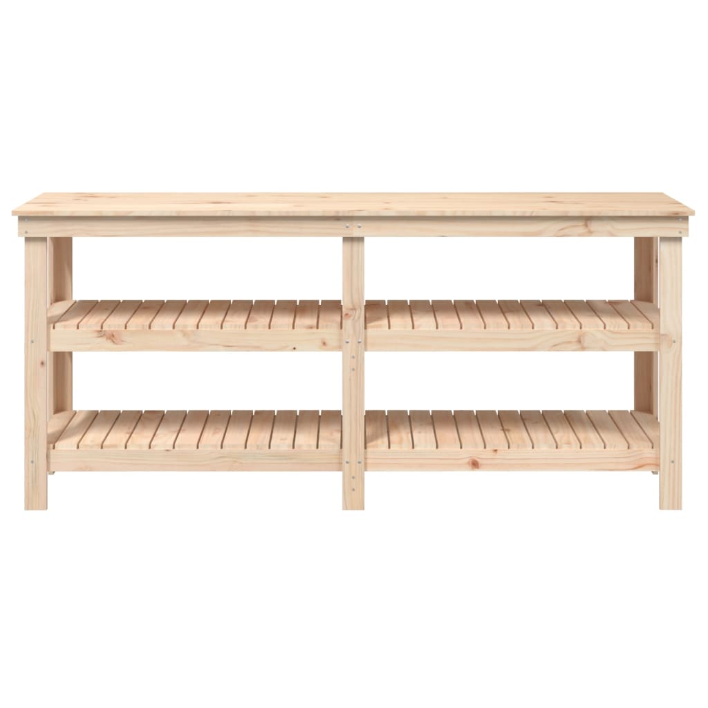 vidaXL Banc de lucru, 181x50x80 cm, lemn masiv pin