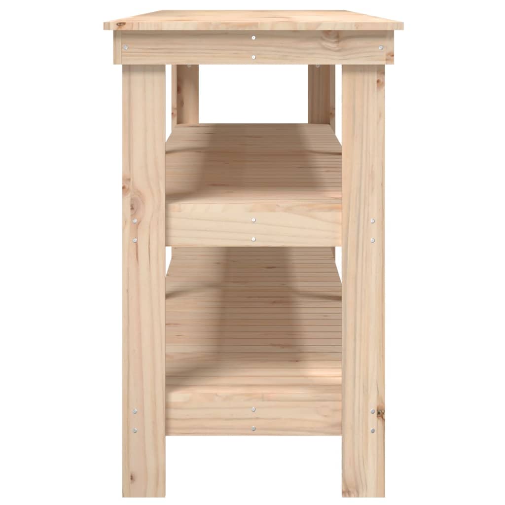 vidaXL Banc de lucru, 181x50x80 cm, lemn masiv pin