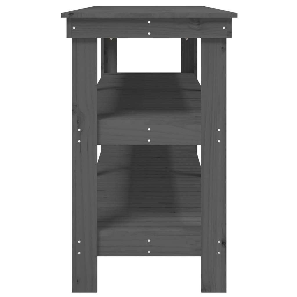 vidaXL Banc de lucru, gri, 181x50x80 cm, lemn masiv pin vidaXL Banc de lucru, gri, 181x50x80 cm, lemn masiv pin