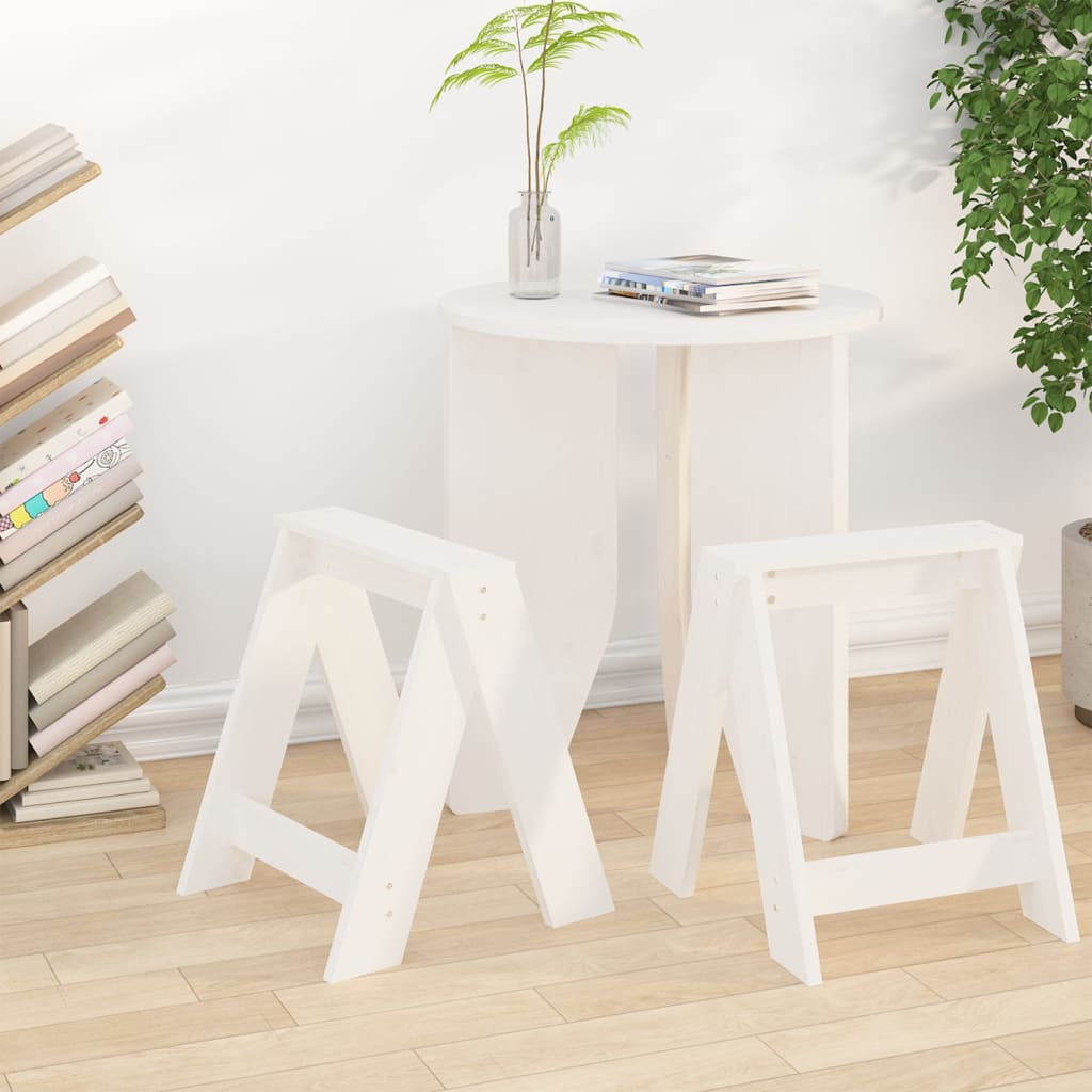 vidaXL Scaune, 2 buc., alb, 40x40x45 cm, lemn masiv de pin vidaXL Scaune, 2 buc., alb, 40x40x45 cm, lemn masiv de pin