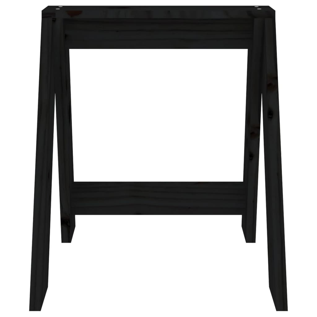vidaXL Scaune, 2 buc., negru, 40x40x45 cm, lemn masiv de pin