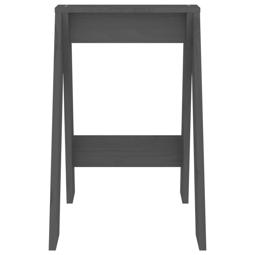 vidaXL Scaune, 2 buc., gri, 40x40x60 cm, lemn masiv de pin