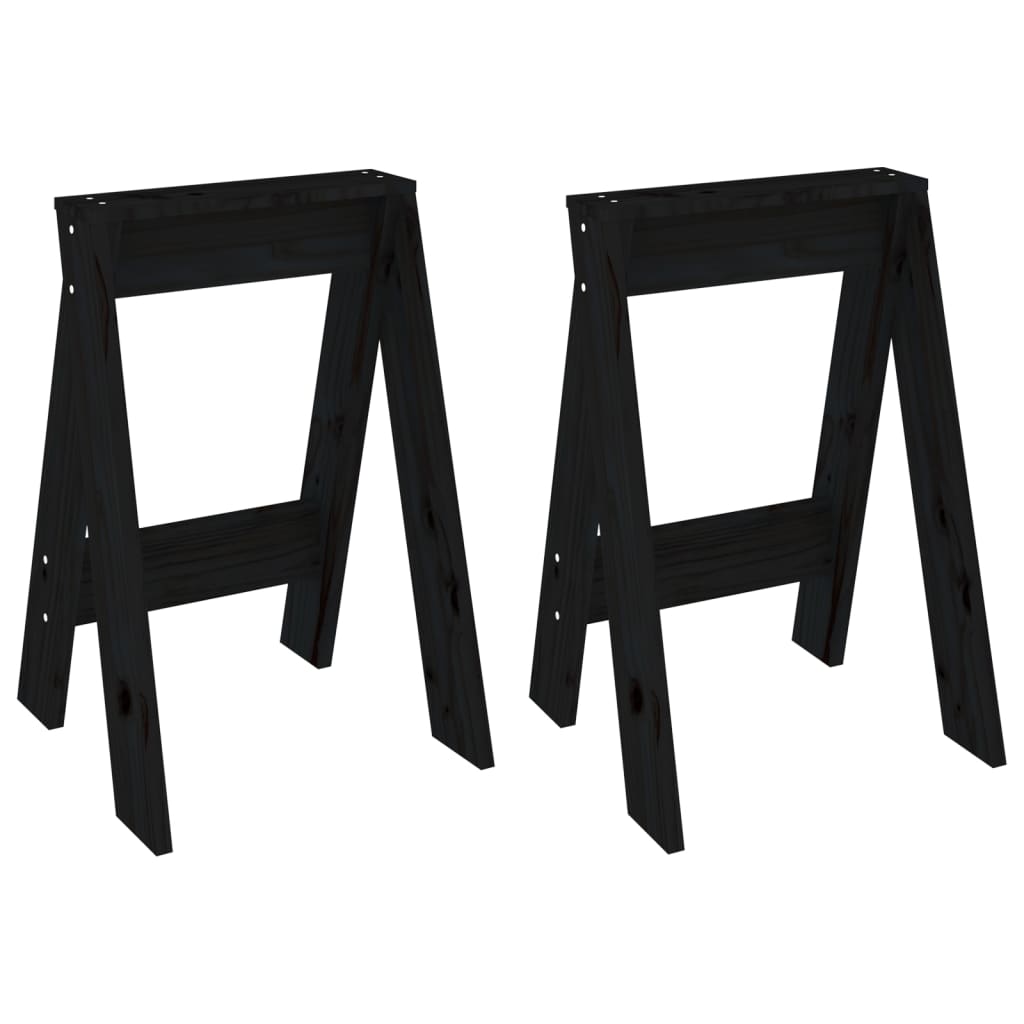 vidaXL Scaune, 2 buc., negru, 40x40x60 cm, lemn masiv de pin vidaXL Scaune, 2 buc., negru, 40x40x60 cm, lemn masiv de pin