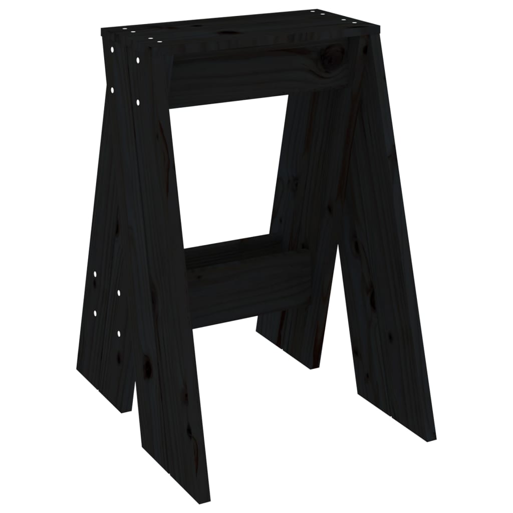 vidaXL Scaune, 2 buc., negru, 40x40x60 cm, lemn masiv de pin vidaXL Scaune, 2 buc., negru, 40x40x60 cm, lemn masiv de pin