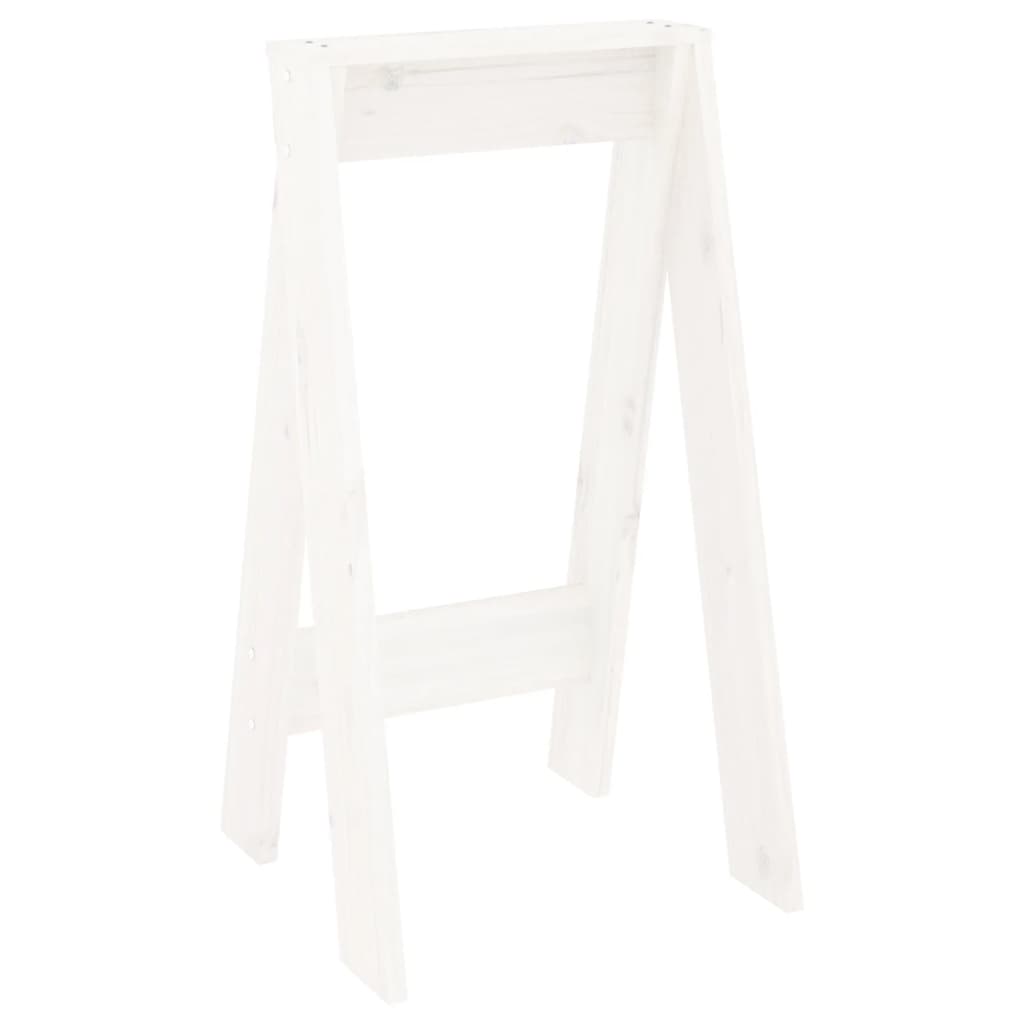 vidaXL Scaune, 2 buc., alb, 40x40x75 cm, lemn masiv de pin