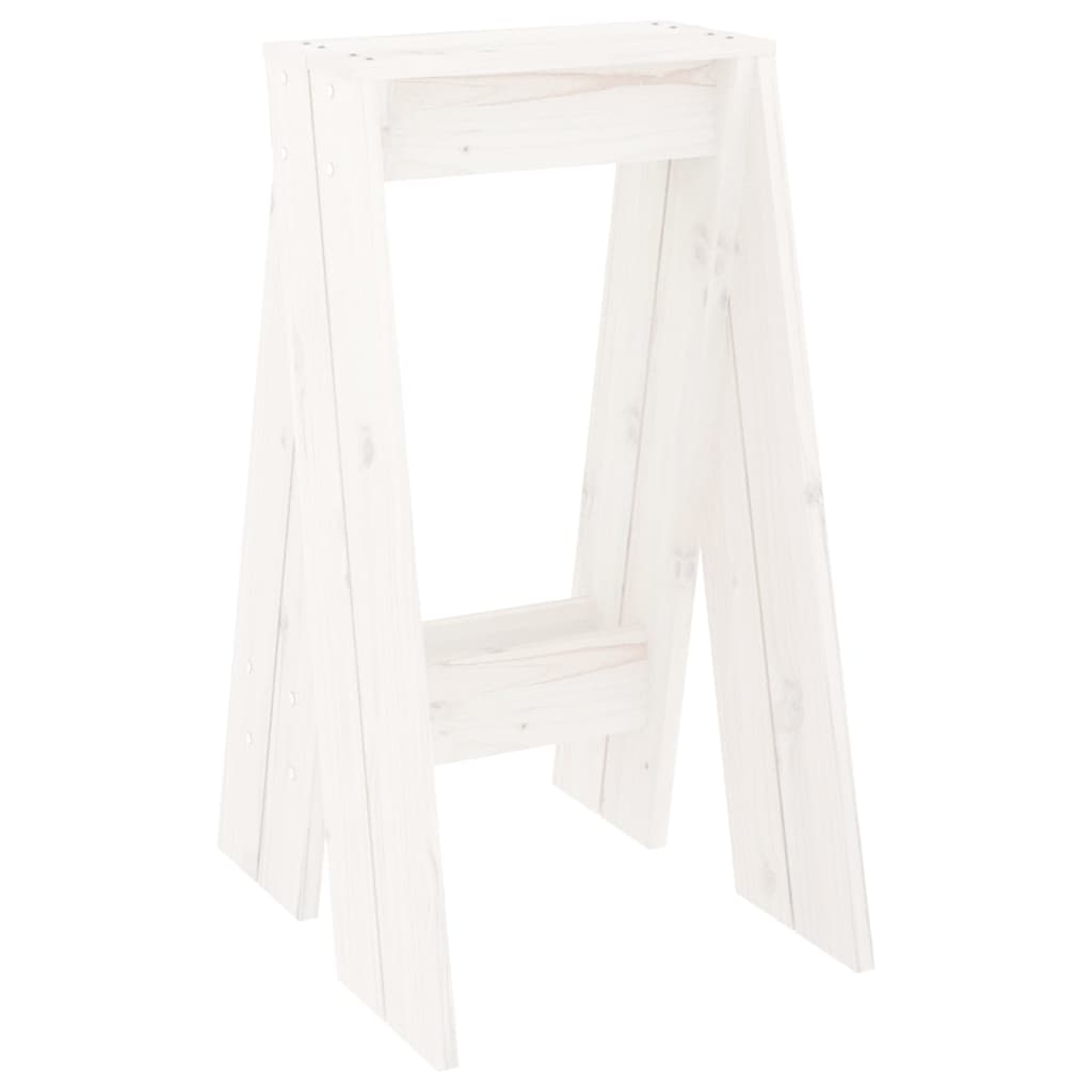 vidaXL Scaune, 2 buc., alb, 40x40x75 cm, lemn masiv de pin