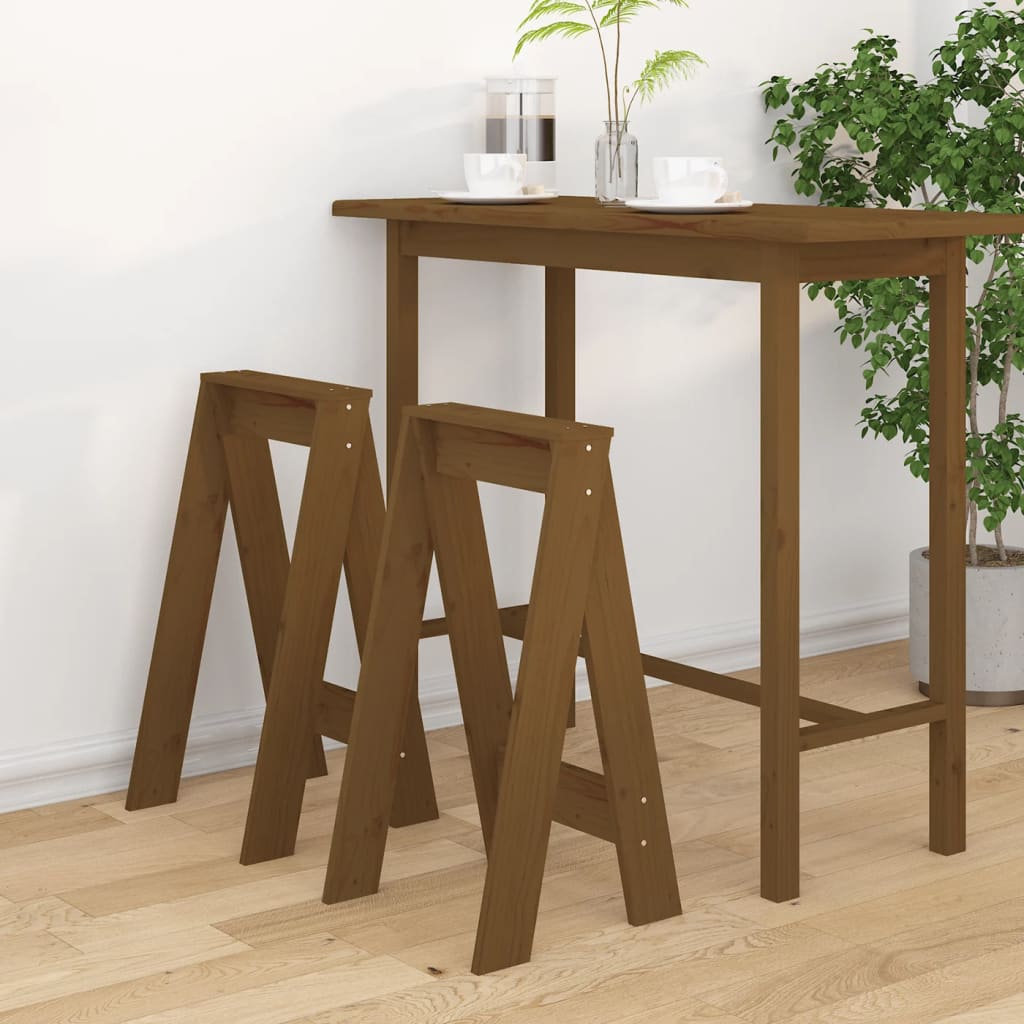vidaXL Scaune, 2 buc., maro miere, 40x40x75 cm, lemn masiv de pin vidaXL Scaune, 2 buc., maro miere, 40x40x75 cm, lemn masiv de pin