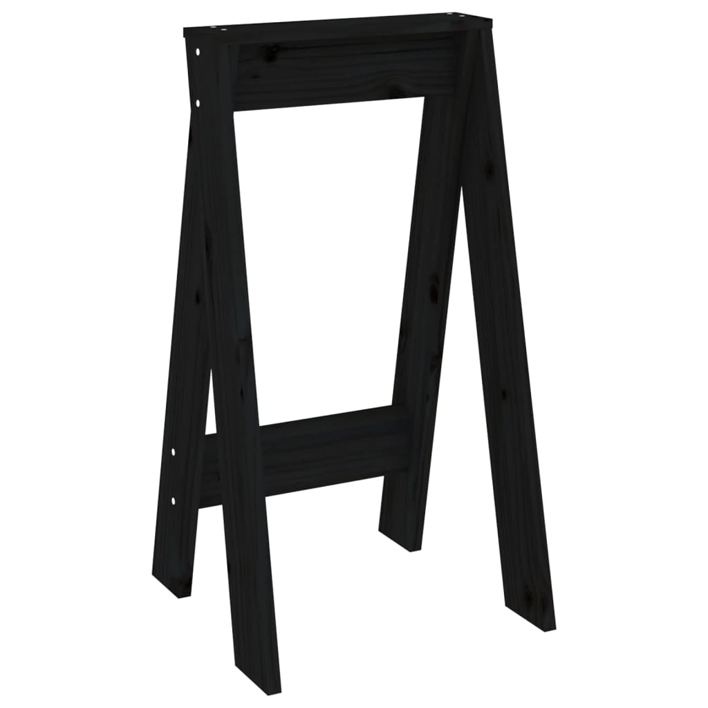 vidaXL Scaune, 2 buc., negru, 40x40x75 cm, lemn masiv de pin