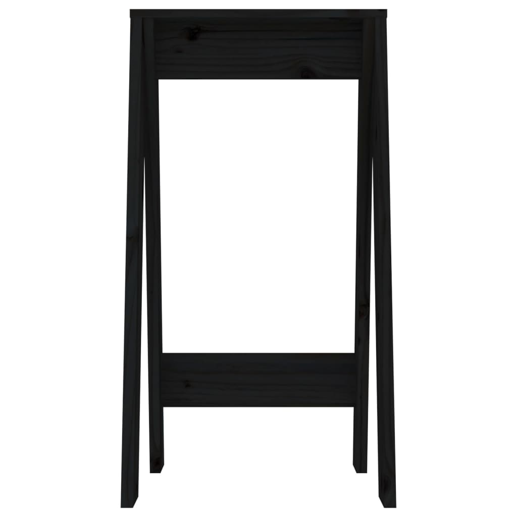 vidaXL Scaune, 2 buc., negru, 40x40x75 cm, lemn masiv de pin