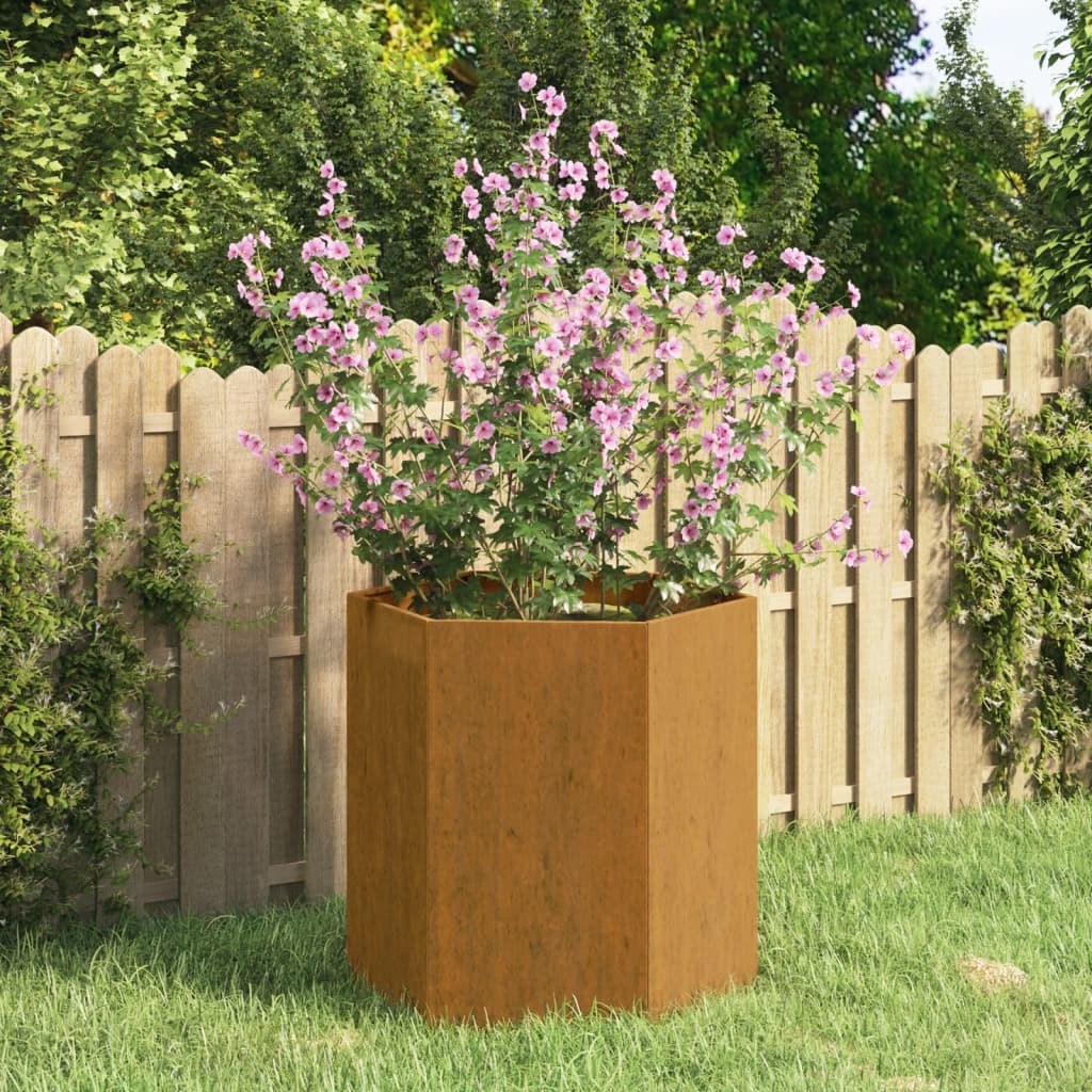 vidaXL Jardinieră, ruginiu, 40x40x45 cm, oțel corten vidaXL Jardinieră, ruginiu, 40x40x45 cm, oțel corten