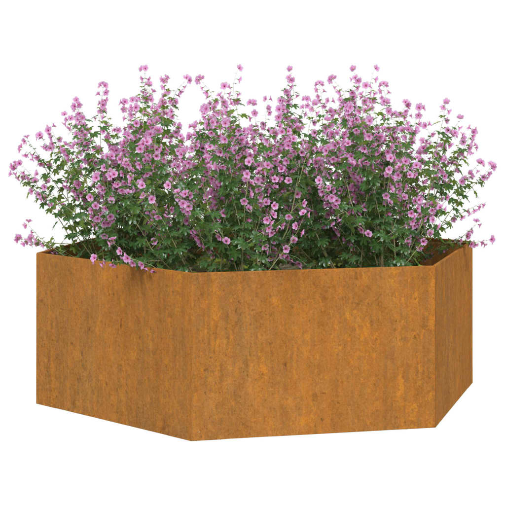 vidaXL Jardinieră, ruginiu, 138x120x45 cm, oțel corten vidaXL Jardinieră, ruginiu, 138x120x45 cm, oțel corten