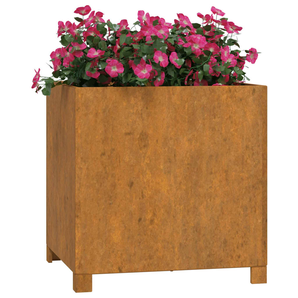 vidaXL Jardiniere cu picioare 2 buc. ruginiu 49x47x50 cm oțel corten vidaXL Jardiniere cu picioare 2 buc. ruginiu 49x47x50 cm oțel corten